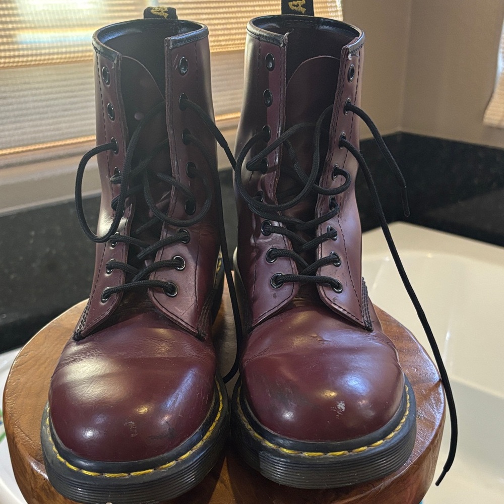 Dr. Martens Cherry Red Leather Boots